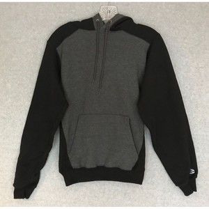 Champion ECO Authentic Hoodie Mens XS Sweatshirt Gray Black Long Sleeve Pullover